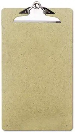 Recycled Clipboard, 1/2" Capacity, Holds 8-1/2w x 14h, Brown, 3/Pack - UNV05563