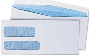 Double Window Business Envelope, #9, White, 500/Box - UNV36301