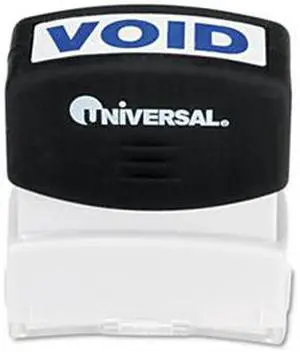 Message Stamp, VOID, Pre-Inked/Re-Inkable, Blue - UNV10071