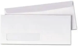 Window Business Envelope, Side, #10, White, 500/Box - UNV36321