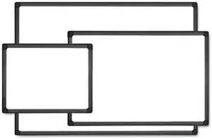 Dry Erase Board, Melamine, 48 x 36, Black Frame - UNV43629 Dry Erase Board, Melamine, 48 x 36, Black Frame - UNV43629