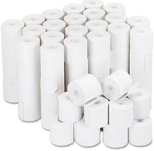 Adding Machine/Calculator Roll, 16 Lb, 1/2" Core, 2-1/4" X 126 Ft,White, 100/Ct