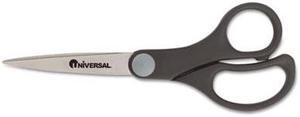 Economy Scissors, 7" Length, Straight Handle, Stainless Steel, Black Economy Scissors, 7" Length, Straight Handle, Stainless Steel, Black