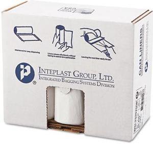 Inteplast Group Low-Density Can Liner 33 x 39 33gal .8mil White 25/Roll 6 Rolls