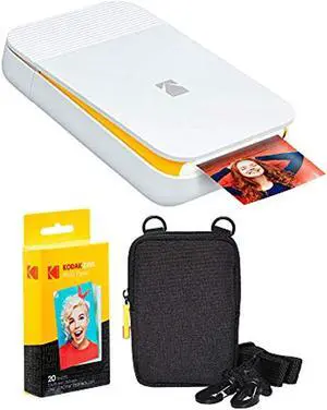 kodak smile instant digital printer white/yellow soft case kit kodak smile instant digital printer white/yellow soft case kit