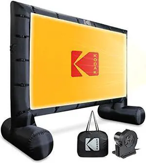 KODAK Inflatable Outdoor Projector Screen | 17.5 Feet, Blow-Up Screen for Movies, TV, Sports Games & More | Includes Air Pump, Storage Carry Case, Stakes, Repair Patches