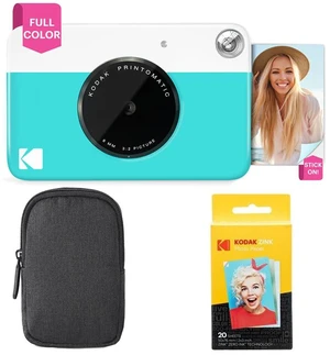 Printomatic Full-Color Instant Print Camera Starter Bundle + Carrying Case + Zink 20pk Photo Paper - Colorful Photos On 2x3 Sticky-Back Paper - Fun Gift for Birthday Christmas Holiday - Blue Printomatic Full-Color Instant Print Camera Starter Bundle + Carrying Case + Zink 20pk Photo Paper - Colorful Photos On 2x3 Sticky-Back Paper - Fun Gift for Birthday Christmas Holiday - Blue