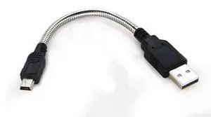 Mini USB Bendable Adjustable Flexible Data Charging Sync Flex - Mini Extension Cable for ALL Mini USB devices - Great for Flexing a Webcam (w/ mini usb)