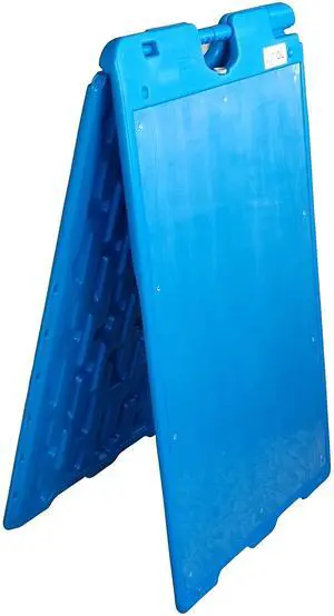 Jumbl Outdoor A-Frame Sandwich Signboard 24 x 36 Display Surface  w/PVC Sign Protector & Sand Fill Holes  Duel Display Signage Stand for Storefront Sidewalk Curb (Blue)