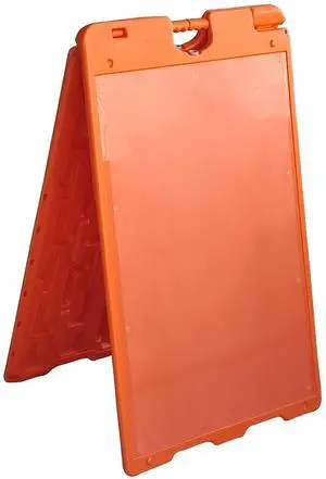 Jumbl Outdoor A-Frame Sandwich Signboard 24 x 36 Display Surface  w/PVC Sign Protector & Sand Fill Holes  Duel Display Signage Stand for Storefront Sidewalk Curb (Orange)