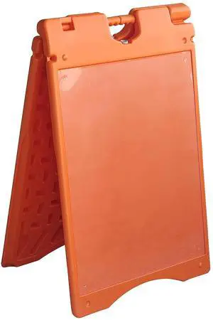 Jumbl A-Frame Signboard 22 x 28 Display Surface  Large Outdoor Sandwich Board w/Weather Resistant PVC Sign Protector & Sand Fill Holes  Dual Signage Stand for Storefront Sidewalk Curb (Orange)