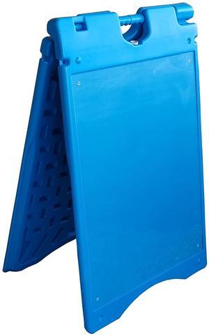 Jumbl A-Frame Signboard 22 x 28 Display Surface  Large Outdoor Sandwich Board w/Weather Resistant PVC Sign Protector & Sand Fill Holes  Dual Signage Stand for Storefront Sidewalk Curb (Blue)