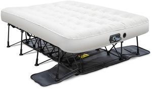 Ivation EZ-Bed (Full Size) Air Mattress with Frame & Rolling Case, Self Inflatable, Blow Up Bed Auto Shut-Off, Comfortable Surface AirBed, Best for Guest, Travel, Vacation, Camping