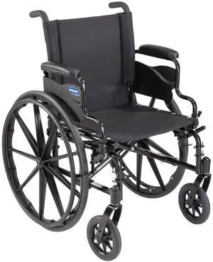 Invacare 9000 XT High Performance Lighter Weight Wheelchair, With Desk Length Arms, 20" Seat Width, 9XT_33131, Black Satin