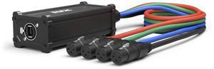 LyxPro XLR 3 Feet Audio Snake 4 Channel 3 Pin Multi Network Breakout for Stage and Recording Studio Female Connection, Great For Sound and Lighting Transfer