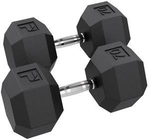 Power Systems Rubber Hex Dumbbells (65)