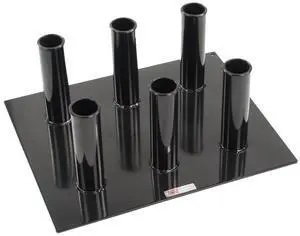 Power Systems Olympic Bar Holder, Stores and Organizes 6 Weightlifting Bars, 22 x 18 x 9 Inches, Black (40420)