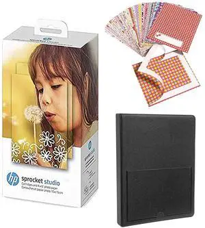 HP Sprocket Studio 4x6 Photo Paper & Cartridges (80 Sheets - 2 Cartridges) Starter Bundle