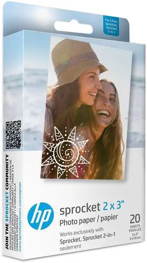 Sprocket 2x3" Premium Zink Sticky Back Photo Paper (20 Sheets) Compatible with HP Sprocket Photo Printers. Sprocket 2x3" Premium Zink Sticky Back Photo Paper (20 Sheets) Compatible with HP Sprocket Photo Printers.