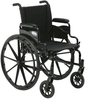 Invacare 9XT_29155 Series 9000 XT High Performance Lighter Weight Wheelchair with Full Length Arms and 18" Seat Width, Black Satin