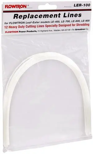 Flowtron LER-100 Electric Leaf-Eater/Ultimate Mulcher Replacement Cutting Lines for LE-800, LE-900 & LE-900G - 12 Pack