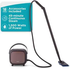 Ivation Steam Cleaner, Powerful Multipurpose Steamer w/ 18 Accessories, Chemical-Free Cleaning and Sanitizing for Floor, Tiles, Car Detailing, Wallpaper, Grout, Bed Bugs, Clothes, Curtains and Carpet
