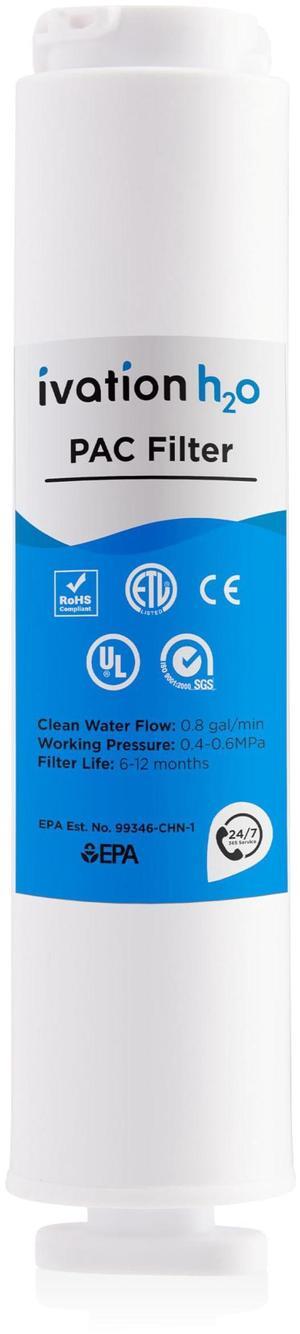 Ivation H2O Hot & Cold Countertop Reverse Osmosis Water TDS Filter System PAC Replacement Filter IVAW51PACRF