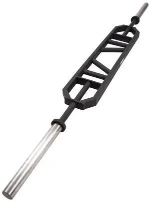 Power Systems Multi Grip Bar for Strength Training, 84 Inches, 15.25 Inch Sleeve, Black (50080)