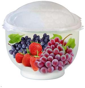 WalterDrake Lettuce KeeperTM - Lettuce Crisper Salad Keeper Container Keeps your Salads and Vegetables Crisp and Fresh- 7" X 8" (brown) (1) (1)
