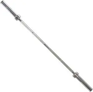 Power Systems Short Olympic Bar, 60 Inch Weightlifting Bar with 9.5 Inch Sleeve, 275-Pound Capacity, Silver (61830)