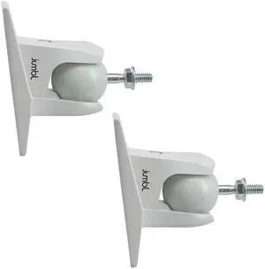 Jumbl SINSB7W ProGrip Ultra Stainless Steel Speaker Wall Mount Bracket White, Pair of 2 - Thread Size: 1/4-20 - Holds up to 10 Lbs