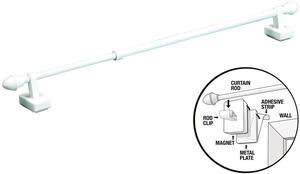 MAGNETIC EXPANDABLE UNIVERSAL CURTAIN ROD - WORKS ON METAL OR WOODEN FRAMES!