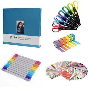 Zink Crafting Kit (Album/Scissors/Washi Tape/Stickers/Markers)