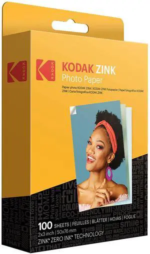 2x3 Premium Sticky-Backed ZINK Photo Paper (100 Sheets) - Compatible With Kodak Step, Step Slim, Printomatic, Printomatic+, Smile+, Step Touch 2x3 Premium Sticky-Backed ZINK Photo Paper (100 Sheets) - Compatible With Kodak Step, Step Slim, Printomatic, Printomatic+, Smile+, Step Touch