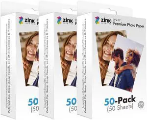 Zink 2"x3" Premium Instant Photo Paper (150 Pack) Compatible with Polaroid Snap, Snap Touch, Zip and Mint Cameras and Printers