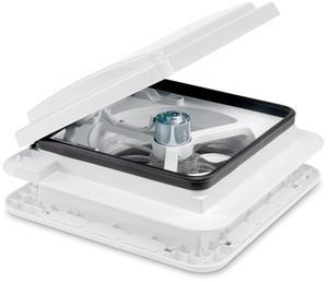 Hike Crew 11 RV Roof Vent Fan | 12V 3-Speed Intake & Exhaust Camper Fan | Manual Open/Close | Includes Screws & Garnish | White Lid