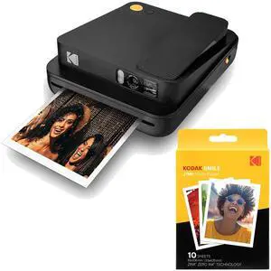 KODAK SMILE Classic Digital Instant Camera with Bluetooth (Black) w/ 10 Pack of 3.5x4.25 inch Premium Zink Print Photo Paper. KODAK SMILE Classic Digital Instant Camera with Bluetooth (Black) w/ 10 Pack of 3.5x4.25 inch Premium Zink Print Photo Paper.