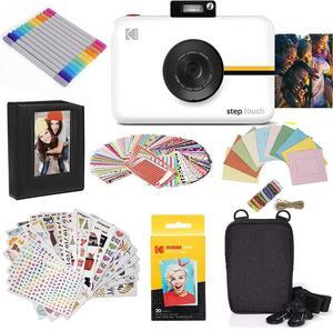 KODAK Step Touch Instant Camera with 3.5 LCD Touchscreen Display |13MP 1080p HD Video (White) Starter Bundle