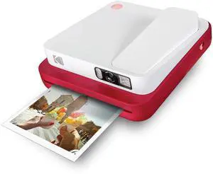 Zink KODAK Smile Classic Digital Instant Camera for 3.5 x 4.25 Zink Photo Paper - Bluetooth, 16MP Pictures (Red)
