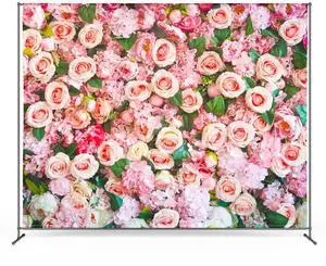 Zink Roses Photo Backdrop - Wrinkle-Free 4.5 Ft x 6 Ft Roses Photo Studio Backdrop for Birthdays, Weddings, Bridal Showers, Valentine's Day, and More