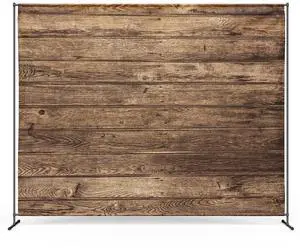 Zink Vintage Wooden Wall Backdrop - Wrinkle-Free 4.5 Ft x 6 Ft Gray Wooden Photo Studio Backdrop for Birthdays, Weddings, Baby Showers, and More
