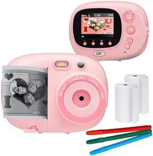 Sunny & Fun Crafty Cam | Best Gift for Boys Girls | Kids Instant Print Camera & Video Camcorder Bundle with 2.4" HD Screen, Selfie Mirror, Filters for Hours of Fun & Crafts- Pink Sunny & Fun Crafty Cam | Best Gift for Boys Girls | Kids Instant Print Camera & Video Camcorder Bundle with 2.4" HD Screen, Selfie Mirror, Filters for Hours of Fun & Crafts- Pink