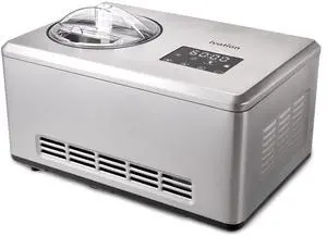 Ivation Automatic Ice Cream Maker Machine, No Pre-freezing Necessary with Built-in Compressor, Stainless Steel Gelato & Yogurt Machine, LCD Touchscreen Control, 2 Qt Ivation Automatic Ice Cream Maker Machine, No Pre-freezing Necessary with Built-in Compressor, Stainless Steel Gelato & Yogurt Machine, LCD Touchscreen Control, 2 Qt