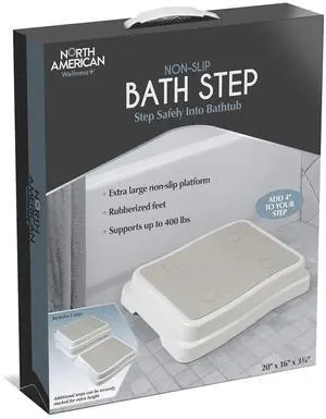 IdeaWorks Bath Step Safely into Bathtubs, White