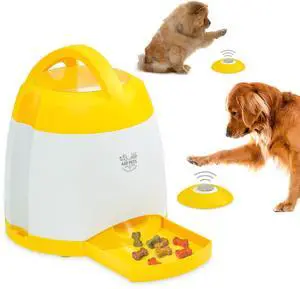 Arf Pets Dog Treat Dispenser with Remote Button Dog Memory Training Activity Toy Treat While Train, Promotes Exercise by Rewards, Improves Memory & Positive Training for A Healthier & Happier Pet Arf Pets Dog Treat Dispenser with Remote Button Dog Memory Training Activity Toy Treat While Train, Promotes Exercise by Rewards, Improves Memory & Positive Training for A Healthier & Happier Pet