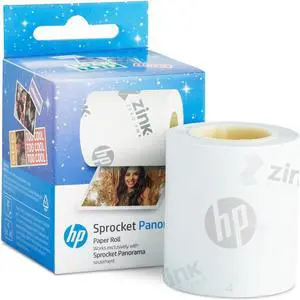 HP Sprocket Panorama 16.4' (5 Meter) Zink Paper Roll, Sticky Backed Photo Paper Roll