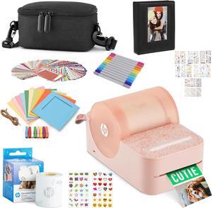HP Sprocket Panorama Portable Color Label Printer & Photo Printer Gift Bundle w/Case, Zink Roll & More!