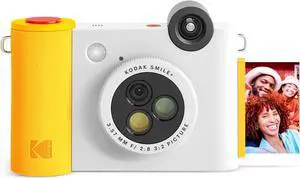 Kodak Smile+ Wireless 2x3 Digital Instant Print Camera with Effect Lenses & Zink Technology - White