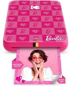 Barbie x Kodak Step Slim Wireless Instant Portable Photo Printer, 2x3" Full Color Portable Printer