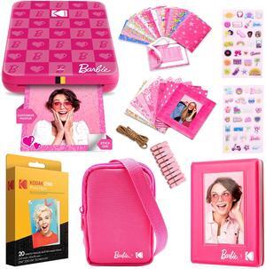 Kodak x Barbie Step Slim Instant Photo Printer, Iconic Style Barbie Case, Paper & More - Gift Bundle